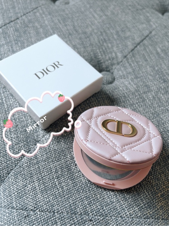 Dior Accessories - Dior Pink Quilted Compact Mirror with Gold CD Emblem